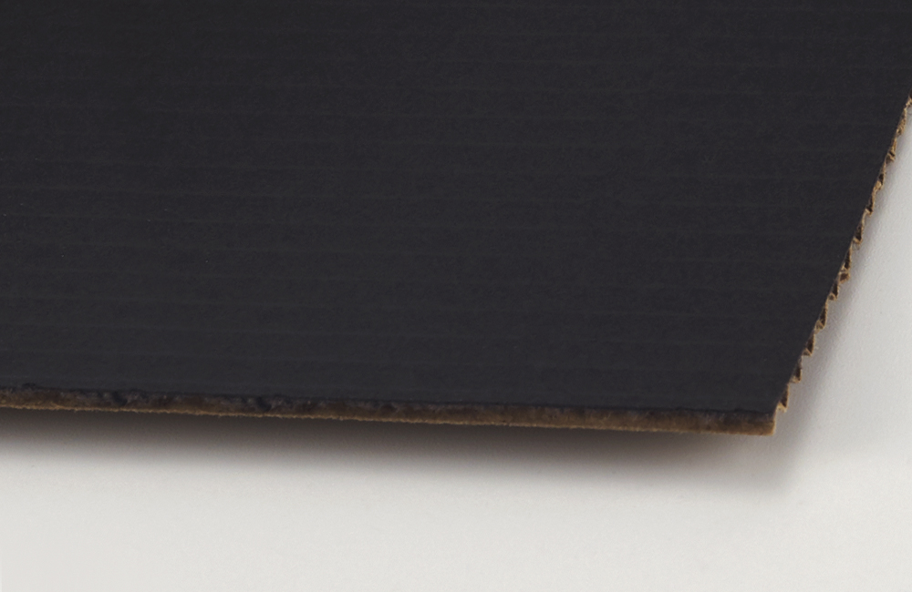 black corrugated schwarz gewellt