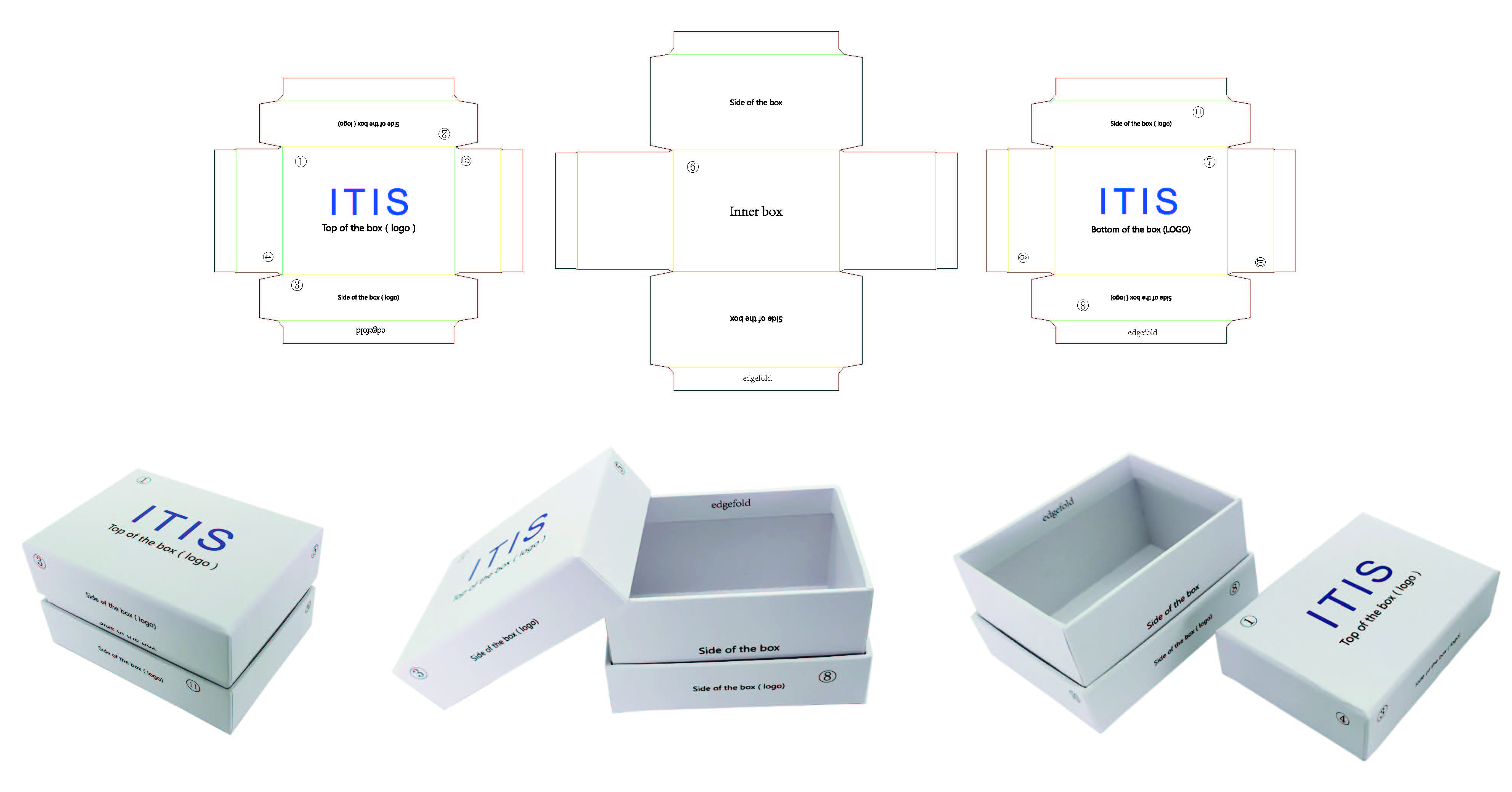 Deckel und Boden mit Randbox