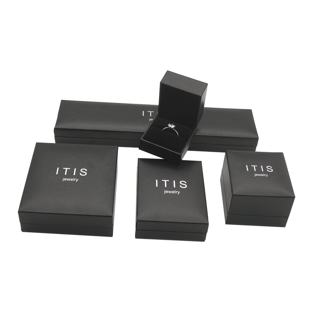 Kundenspezifische magnetische schwarze Mini-Kunststoff-Ohrring-Verpackungsbox-Fabrik