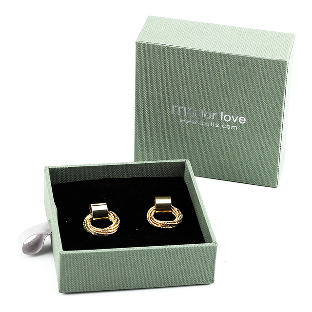 Großhandel maßgeschneiderte Luxus-Ohrringbox aus Papier mit Logo-Druck