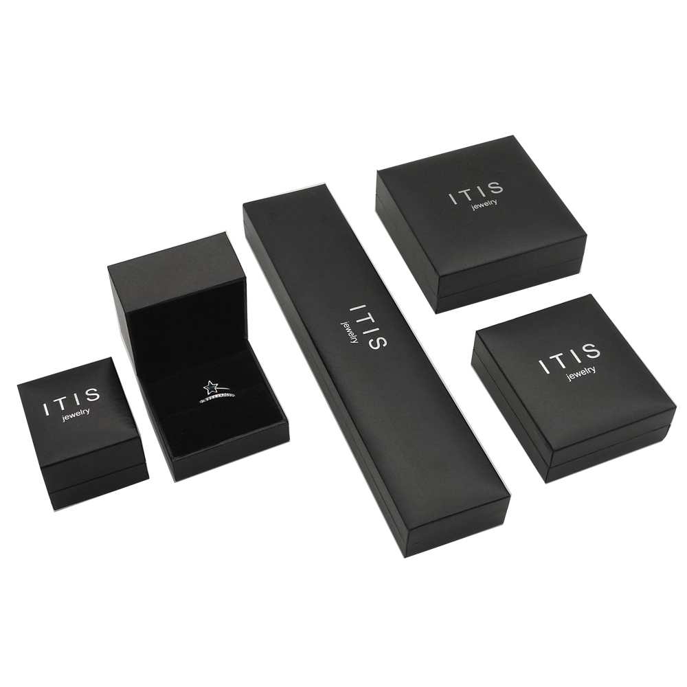 Kundenspezifische magnetische schwarze Mini-Kunststoff-Ohrring-Verpackungsbox-Fabrik