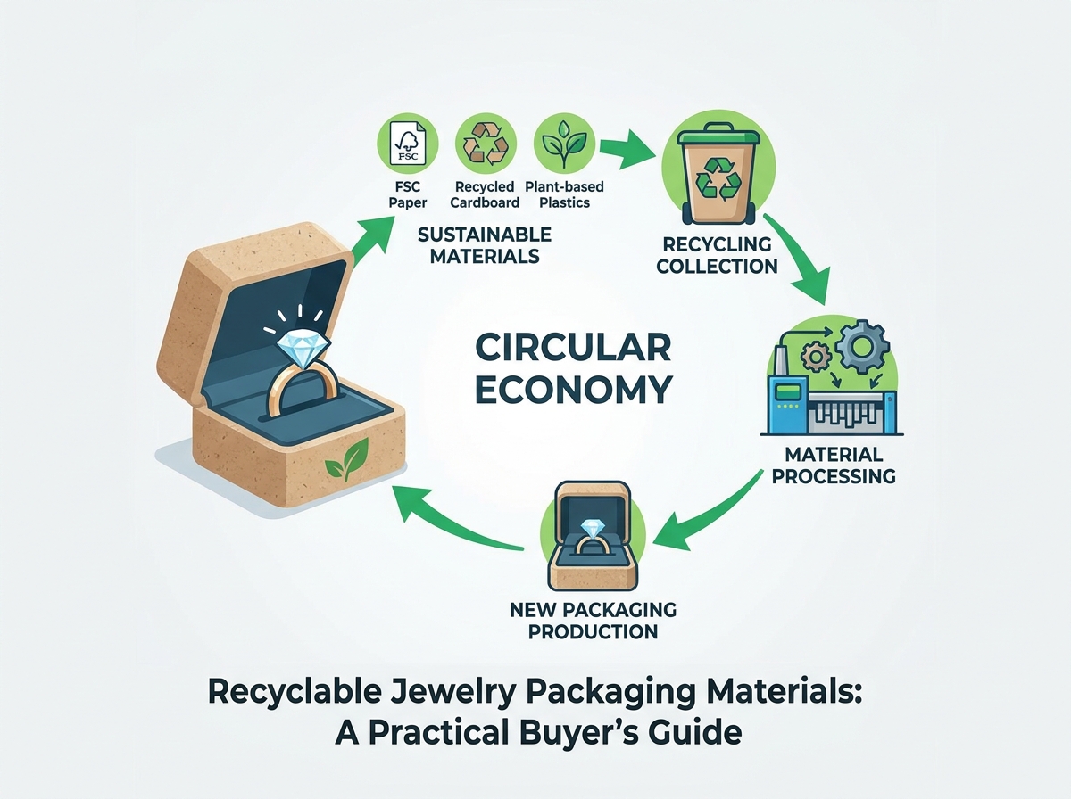 Recycelbare Schmuckverpackungen-Materialien f&uuml;r nachhaltige Schmuckk&auml;stchene